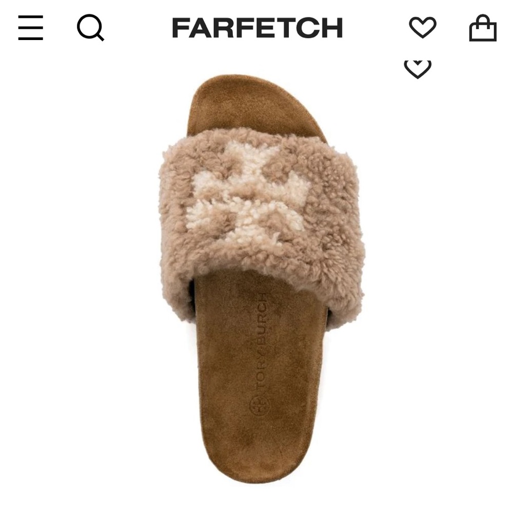Tory Burch double T shearling platform